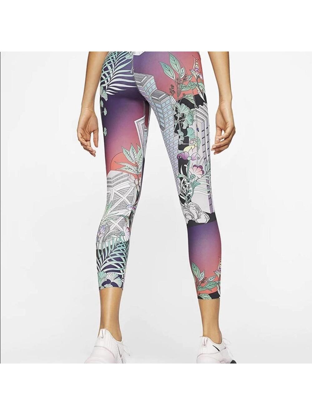 Nike Dri Fit Epic Luxe 7/8 Running Leggings Tokyo Graphic Women's Size M
